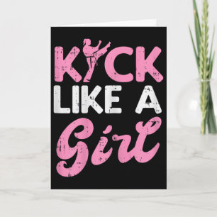 Kick Like Girl Karate Taekwondo Kung Fu Martial Ar Karte