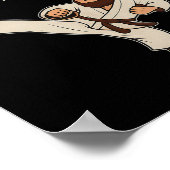 Kick Me Im Amish Karate Spin Kick Graphic Poster (Ecke)