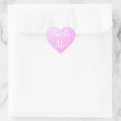 Kick Me lustig rosa Herzwitz-Aufkleber Herz-Aufkleber (Tasche)