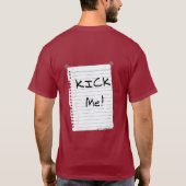 Kick Me Sign Basic Dunkel T - Shirt (Rückseite)