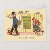 Kick Me Sign Prank Children Old Man Postkarte (Vorderseite)