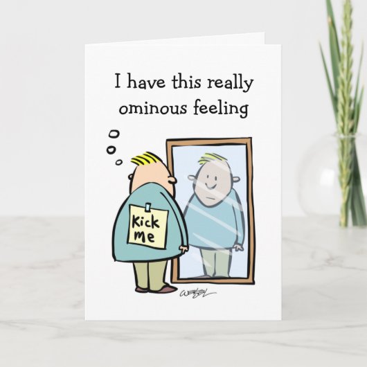 Kick mich karte (Vorderseite)