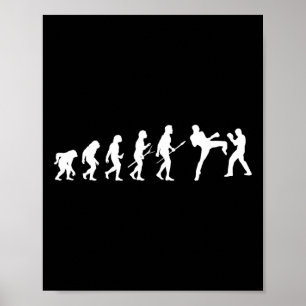 Kick Mma Kickboxen Boxer Boxen menschliche Evoluti Poster