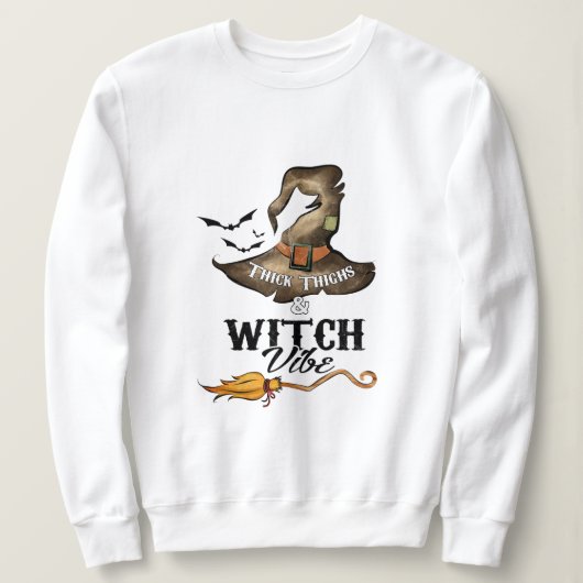 Kick-Oberschenkel und Hexenvibes Sweatshirt (Design vorne)