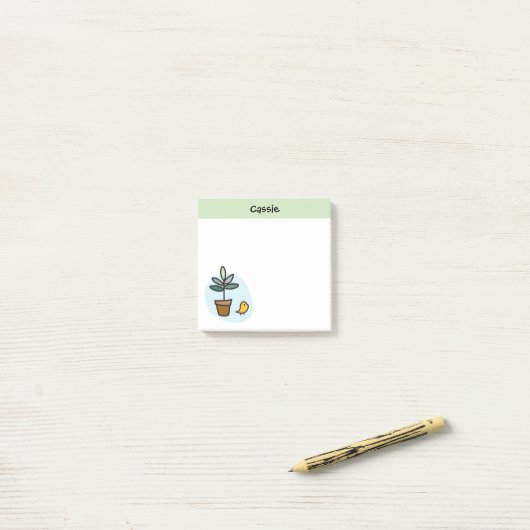 Kick & Potted Pflanze Post-it® Notes Post-it Klebezettel (Auf Schreibtisch)