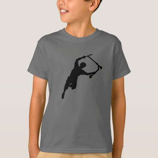 Kick Scooter Sport Fun Silhouette T-Shirt (Vorderseite)