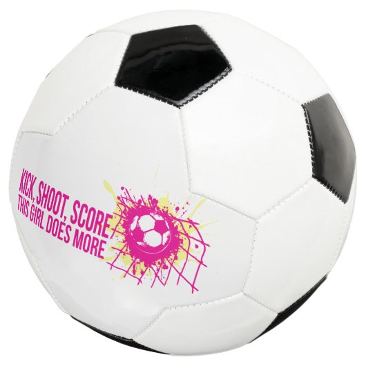 Kick Shooting Score dieses Mädchen macht mehr Fußb Fußball (Dreiviertel)