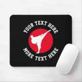 Kick-Silhouette für Kampfkunst Mousepad (Mit Mouse)