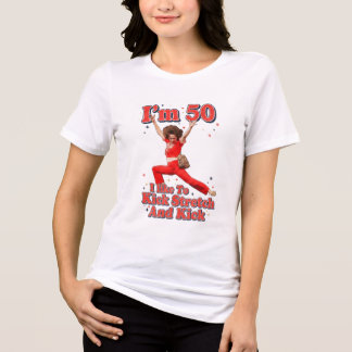 Kick Stretch und Kick - Lustiges 50. Geburtstagsge Tri-Blend Shirt
