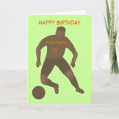 Kick that Ball Birthday Card add age and name fron Karte (Vorderseite)