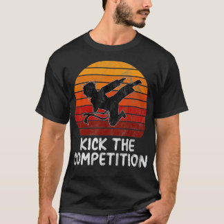 Kick the Competition Vintag Funny Karate Boys Men T-Shirt