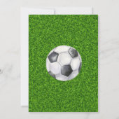 Kick up some fun Soccer Ball Boys Birthday Party I Einladung (Rückseite)