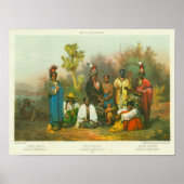 Kickapoo Indian Group, Casimiro Castro, 1864 Poster (Vorne)