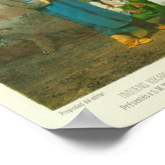 Kickapoo Indian Group, Casimiro Castro, 1864 Poster (Ecke)