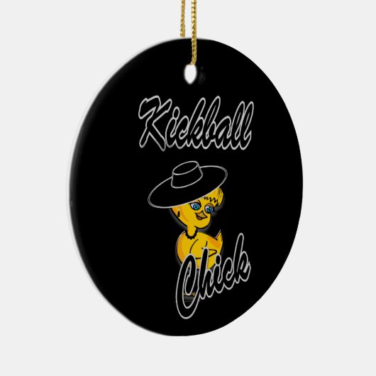 Kickball Chick #4 Keramik Ornament (Rechts)