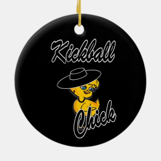 Kickball Chick #4 Keramik Ornament (Hinten)