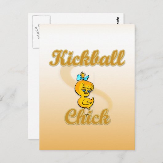 Kickball Chick Postkarte (Vorne/Hinten)