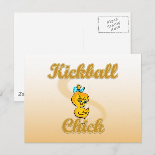 Kickball Chick Postkarte (Vorne/Hinten)