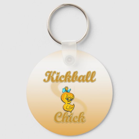 Kickball Chick Schlüsselanhänger (Vorderseite)