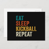 Kickball Eat Sleep Kickball Repeat Feiertagspostkarte (Vorne/Hinten)