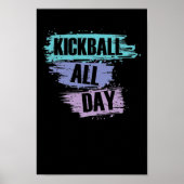 Kickball ganz Day Gummiball USA Sport Poster (Vorne)