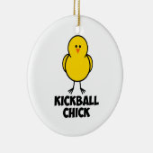 Kickball Küken Keramik Ornament (Rechts)