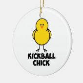 Kickball Küken Keramik Ornament (Links)