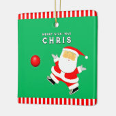 Kickball Player Holiday Gift Keramikornament (Links)