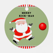 Kickball Player Holiday Gift Ornament Aus Metall (Rückseite)