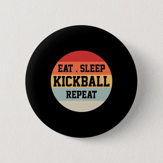 Kickball Player Retro Funny Gift Button (Vorderseite)