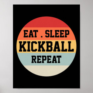 Kickball Player Retro Funny Gift Poster