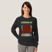 Kickball Player Retro Powered By Kickball Kickball T-Shirt (Vorne ganz)