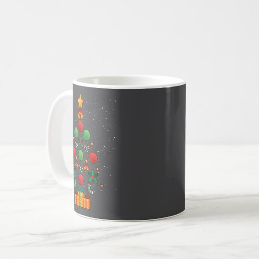 Kickball Team Christmas Tree Xmas  Kaffeetasse (Vorderseite Links)