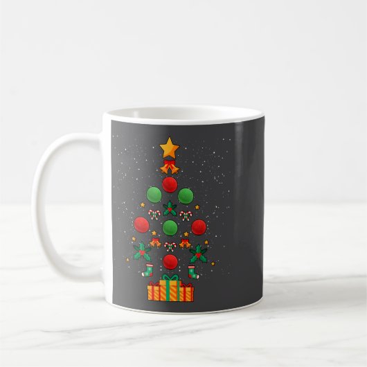 Kickball Team Christmas Tree Xmas  Kaffeetasse (Links)
