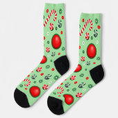 Kickball-Weihnachts-Feiertags-Geschenke Socken (Linkes Detail)