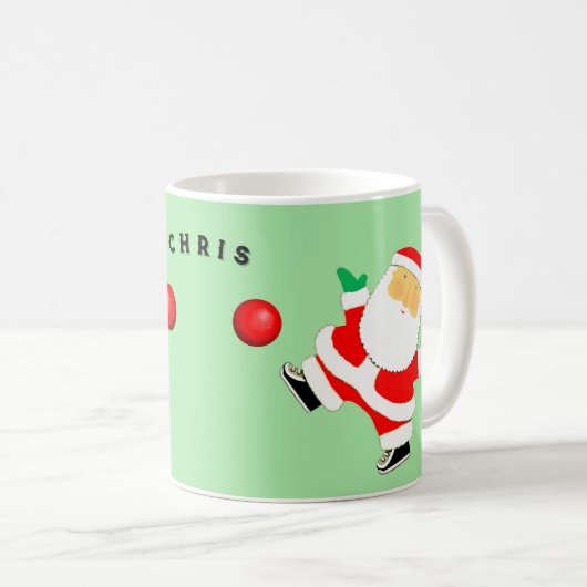 Kickball-Weihnachtskollektion Kaffeetasse (VorderseiteRechts)