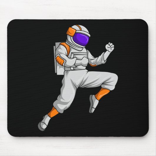 Kickbox-Astronaut Kickboxer Weltraum Karate B Mousepad (Vorne)