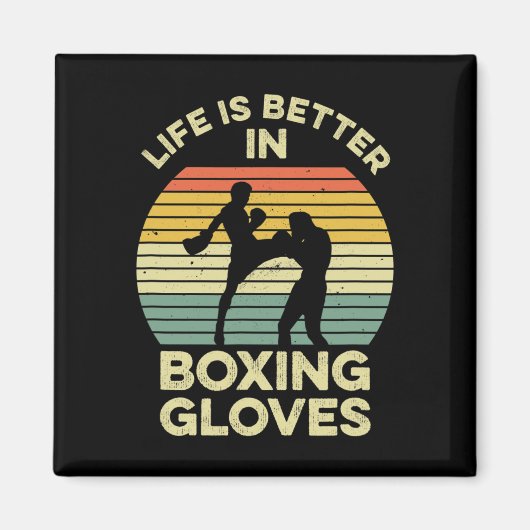 Kickbox-Design für einen Muay-Thai-Kämpfer Magnet (Vorne)