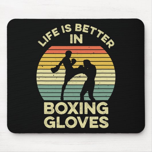 Kickbox-Design für einen Muay-Thai-Kämpfer Mousepad (Vorne)
