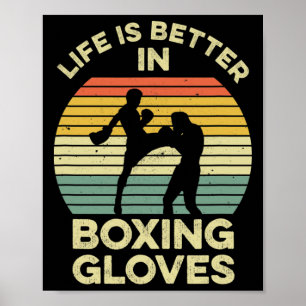 Kickbox-Design für einen Muay-Thai-Kämpfer Poster
