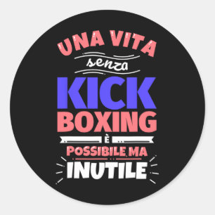 Kickbox-Geschenk Lustig Athletisch Sportlich - Ohn Runder Aufkleber