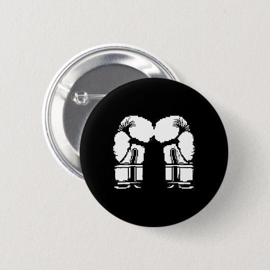 Kickbox-Handschuhe Pixel Art Sanda  Button (Vorne & Hinten)