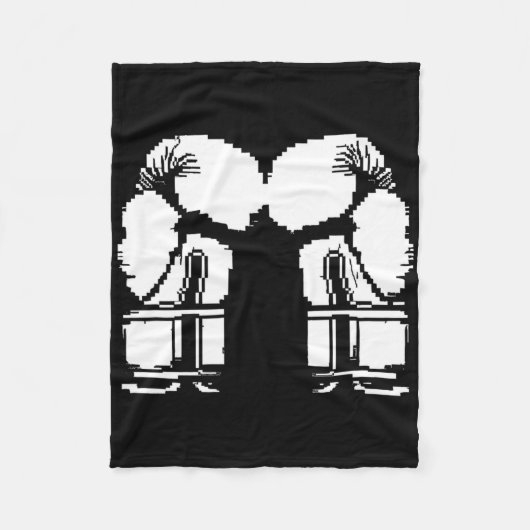 Kickbox-Handschuhe Pixel Art Sanda  Fleecedecke (Vorderseite)