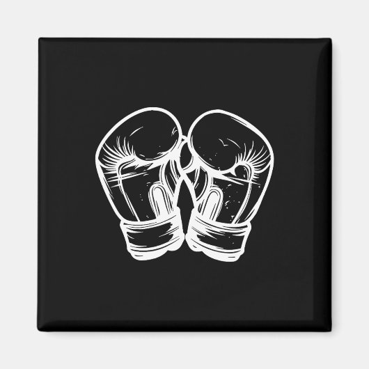 Kickbox-Handschuhe Zeichnung Taekwondo Magnet (Vorne)