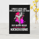 Kickbox-Hör-Kickbox-Training  Karte (Gelbe Blume)