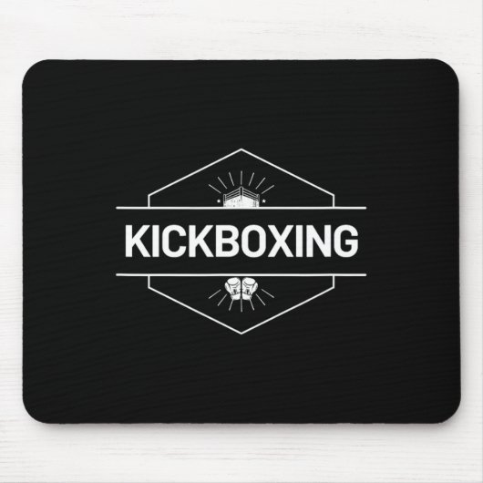 Kickbox-Kampf-Logo Mousepad (Vorne)