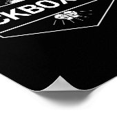 Kickbox-Kampf-Logo Poster (Ecke)
