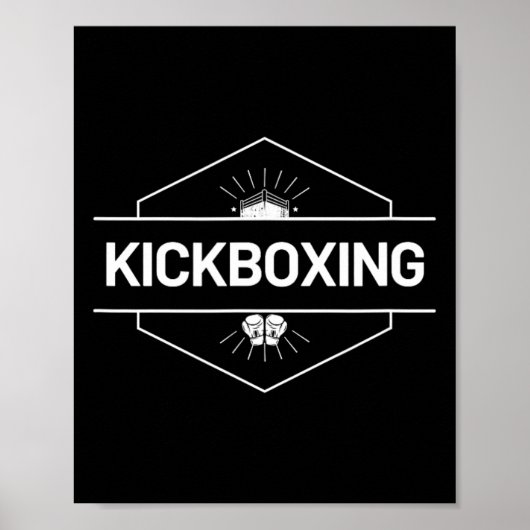 Kickbox-Kampf-Logo Poster (Vorne)