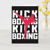 Kickbox-Kämpfer  Karte (Gelbe Blume)