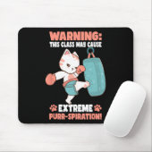 Kickbox-Katze Für Männer Frauen Kinder Mousepad (Mit Mouse)